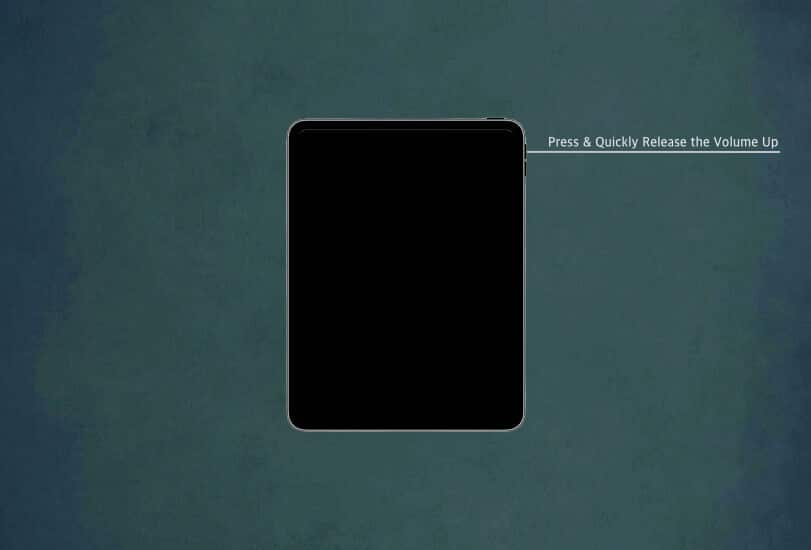 كيفية إعادة التعيين الثابت على طرز iPad باستخدام Face ID اضغط-على-زر-رفع-الصوت-بسرعة-على-جهاز-iPad