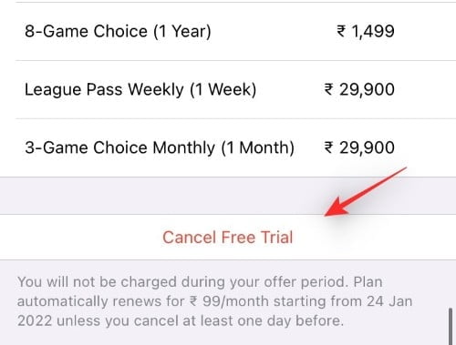 إلغاء الاشتراك في التطبيقات