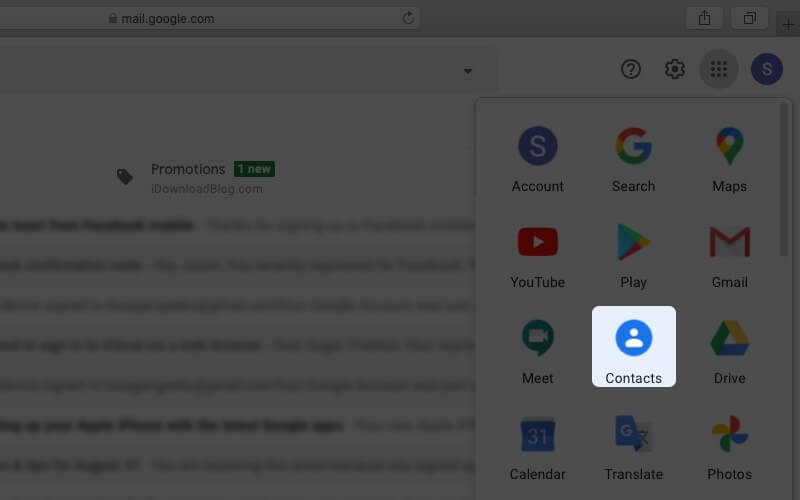 جهات اتصال Gmail مع iPhone
