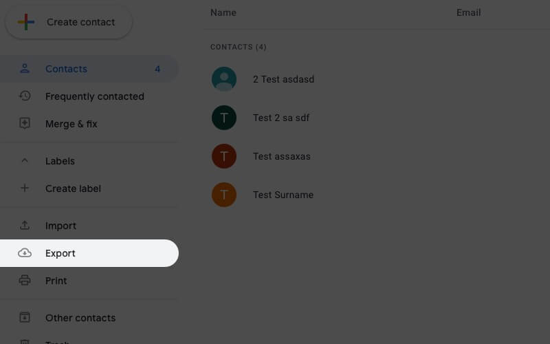 جهات اتصال Gmail مع iPhone
