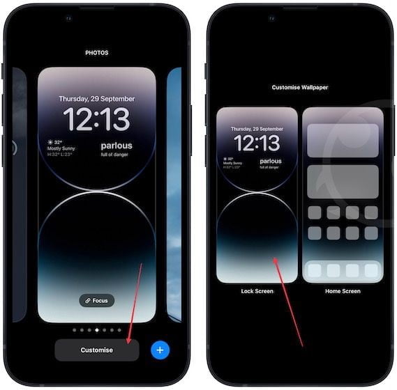 الاختصارات من شاشة قفل iPhone